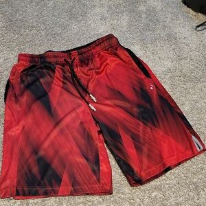 And1 Black and Red Basketball Shorts